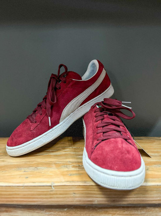 Puma Suede Red & White Classics - Size UK10