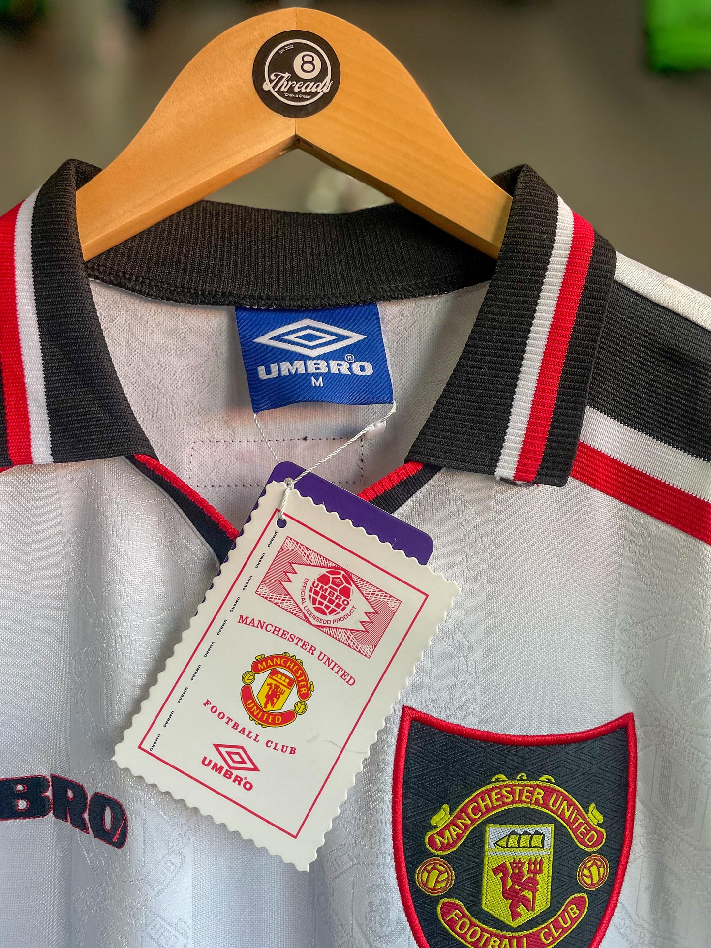 Manchester United Sharp 1998-99 Away Retro Football Jersey