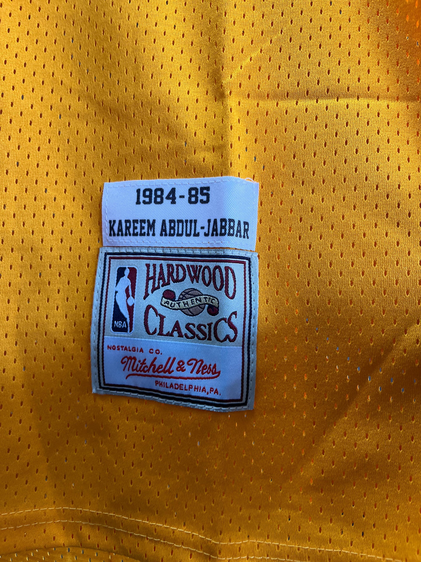 LA Lakers "Abdul-Jabbar 33" Mitchell & Ness NBA Basketball Vest