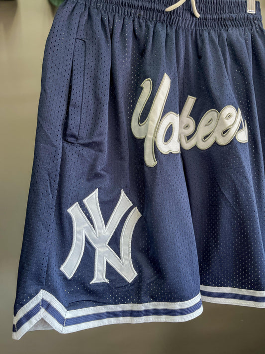 NY Yankees “Just Don” Basketball Style Shorts - Small