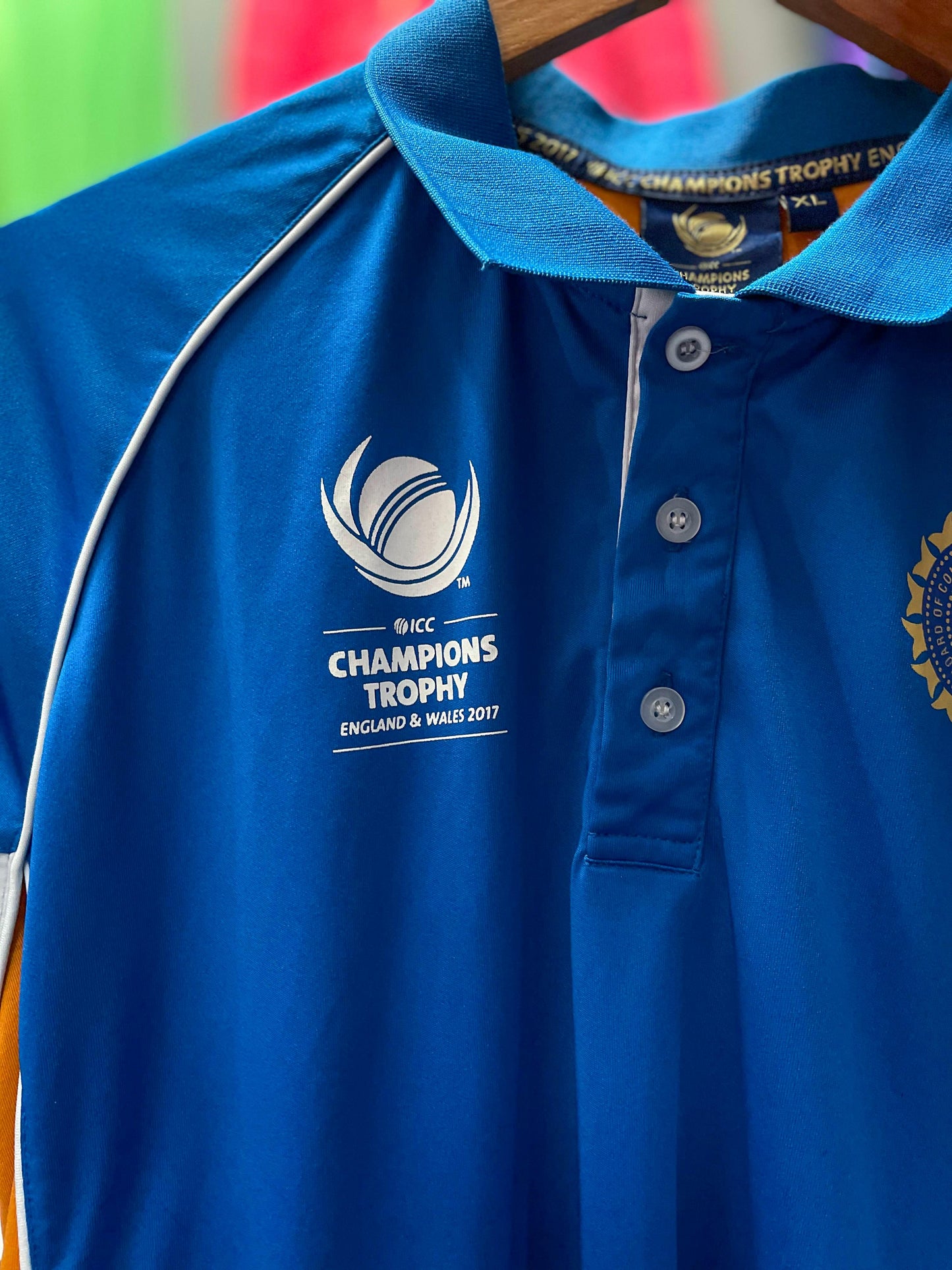 India Cricket ICC Trophy Team Jersey - Fits Large