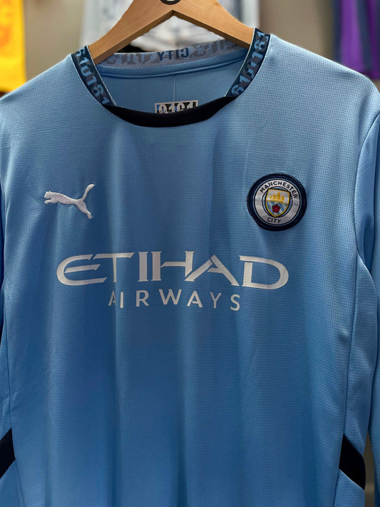 Manchester City 24/25 Home Long-sleeve Football Jersey