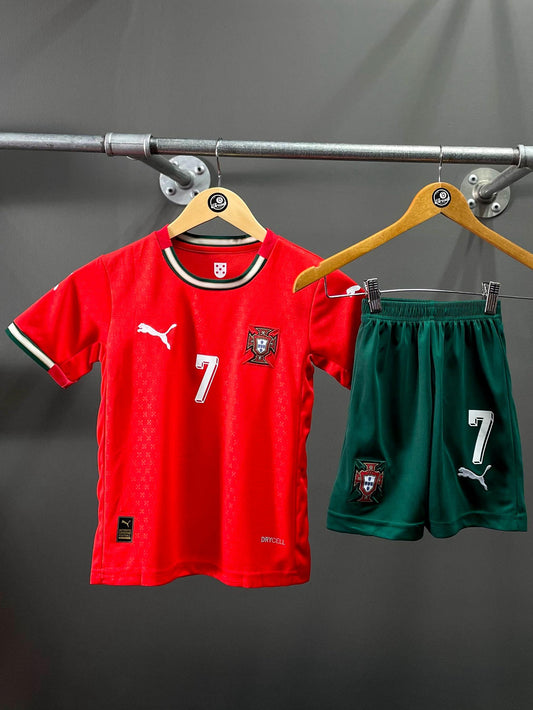 Portugal 25/26 Home "Ronaldo CR7" Puma Kids Football Kit