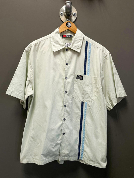 Diesel Summer 100% Cotton Button Up Shirt - Fits Like Medium