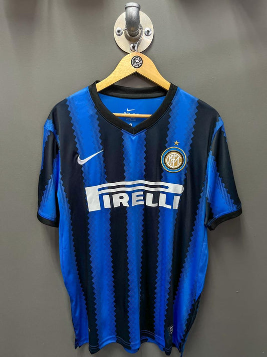 Inter Milan 2010/11 Home Nike Retro Football Kit - Large