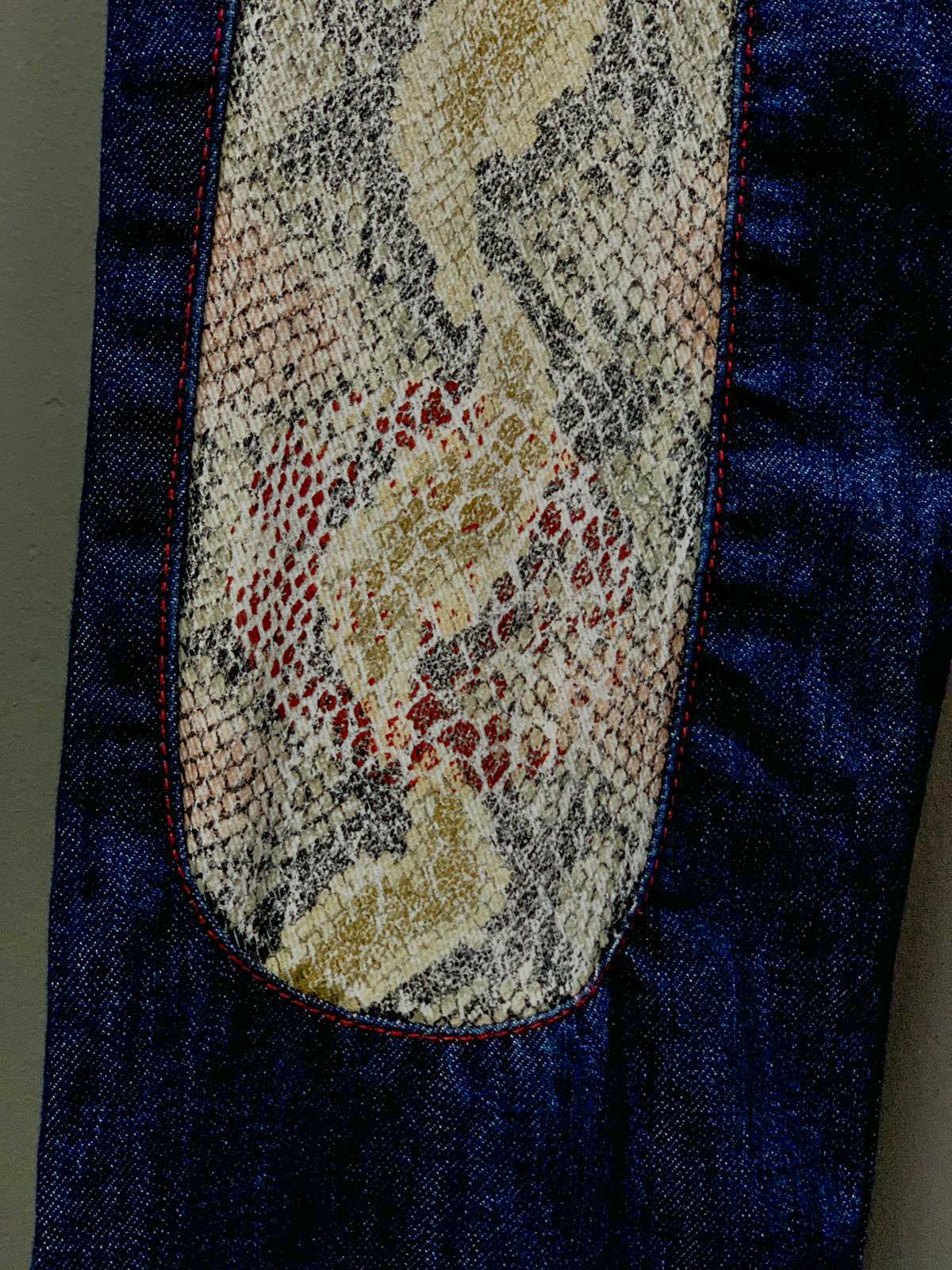 Evisu Japanese "Snake Skin" Denim Jeans - 28x32 (Extra Small)