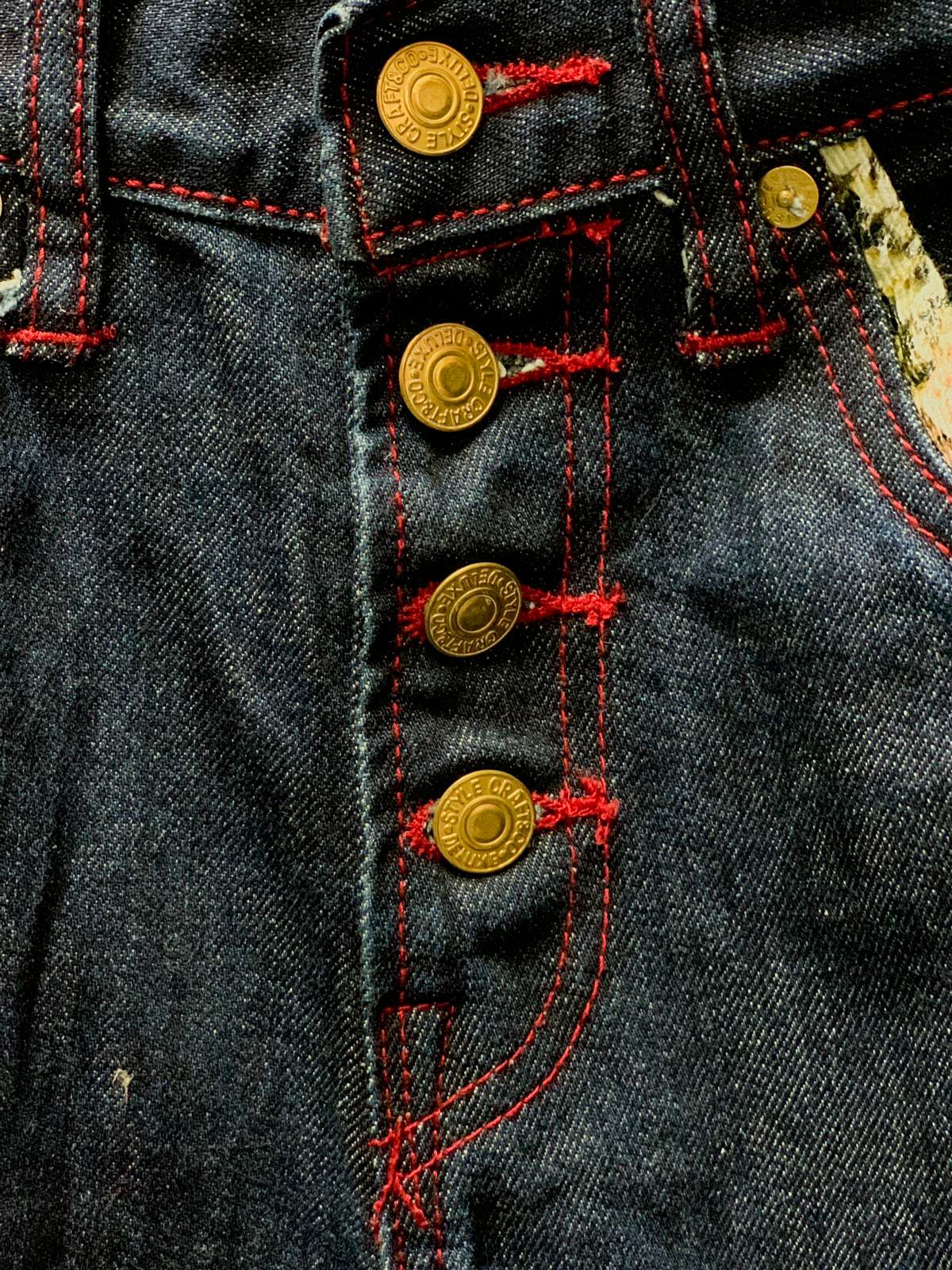 Evisu Japanese "Snake Skin" Denim Jeans - 28x32 (Extra Small)