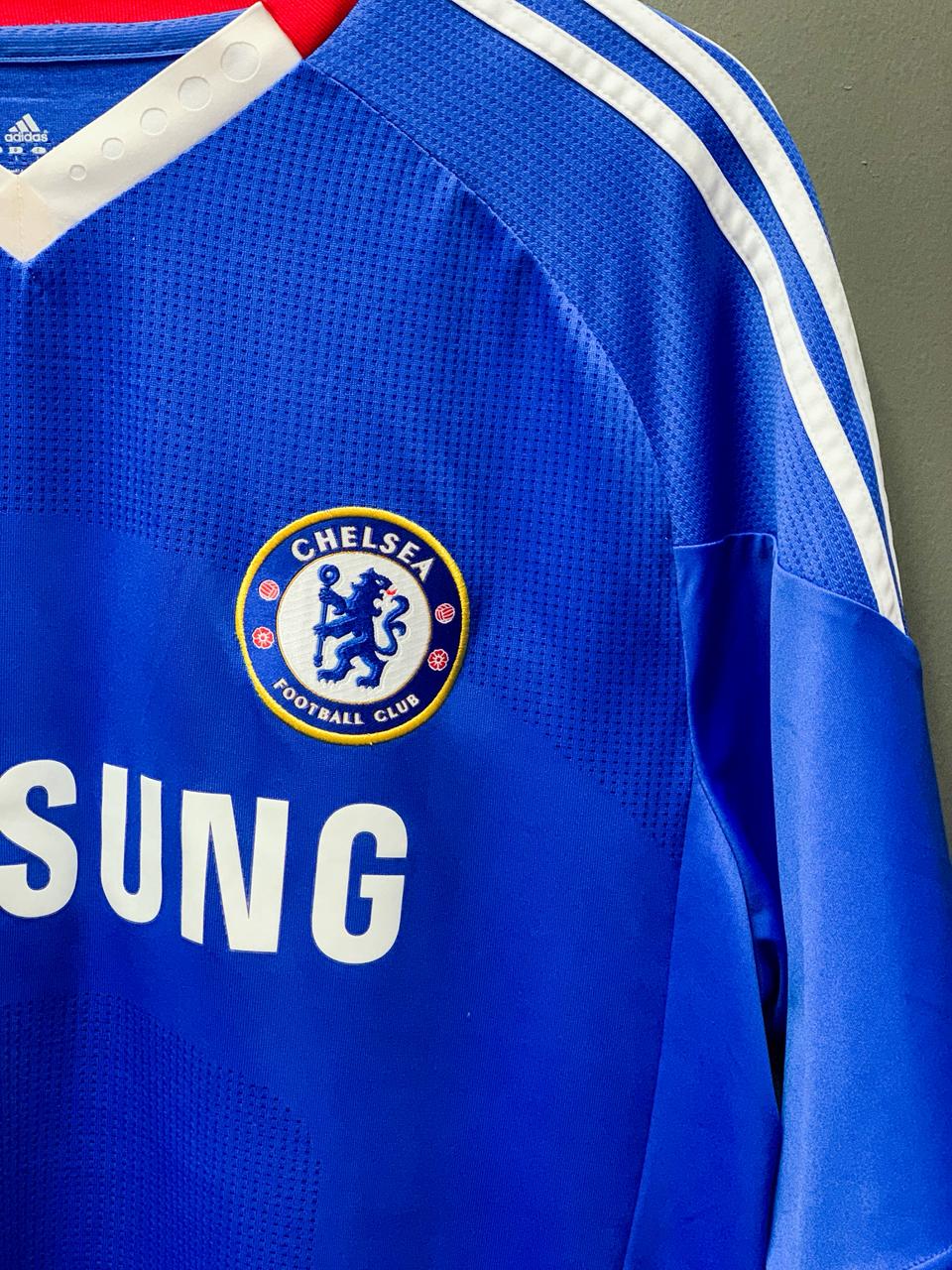 Chelsea FC 2010/11 Home "Torres 9" Retro Football Jersey - Large