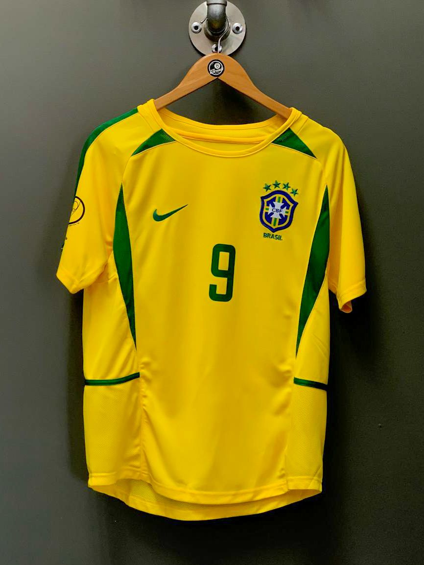 Brazil 2002 World Cup "Ronaldo 9" Nike Home Kit - Medium