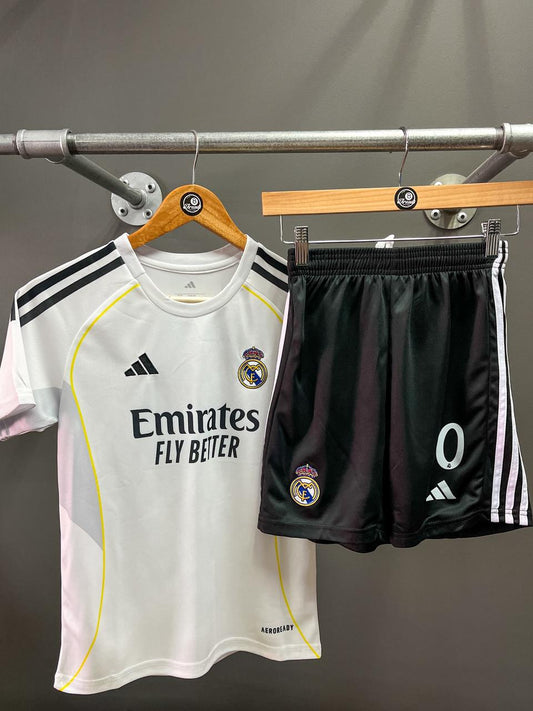 Real Madrid 25/26 "Kylian Mbappé" Adidas Kids Football Kit