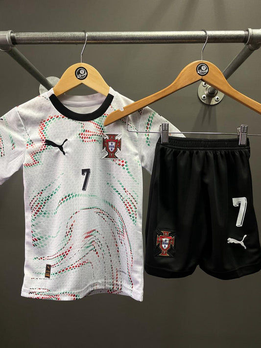 Portugal 25/26 Away "Ronaldo CR7" Puma Kids Football Kit