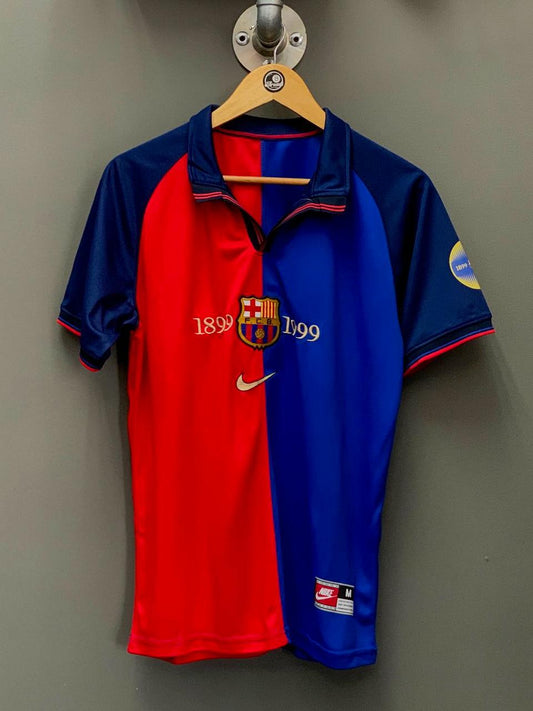 FC Barcelona Home 1999/00 Centenary Retro Football Kit