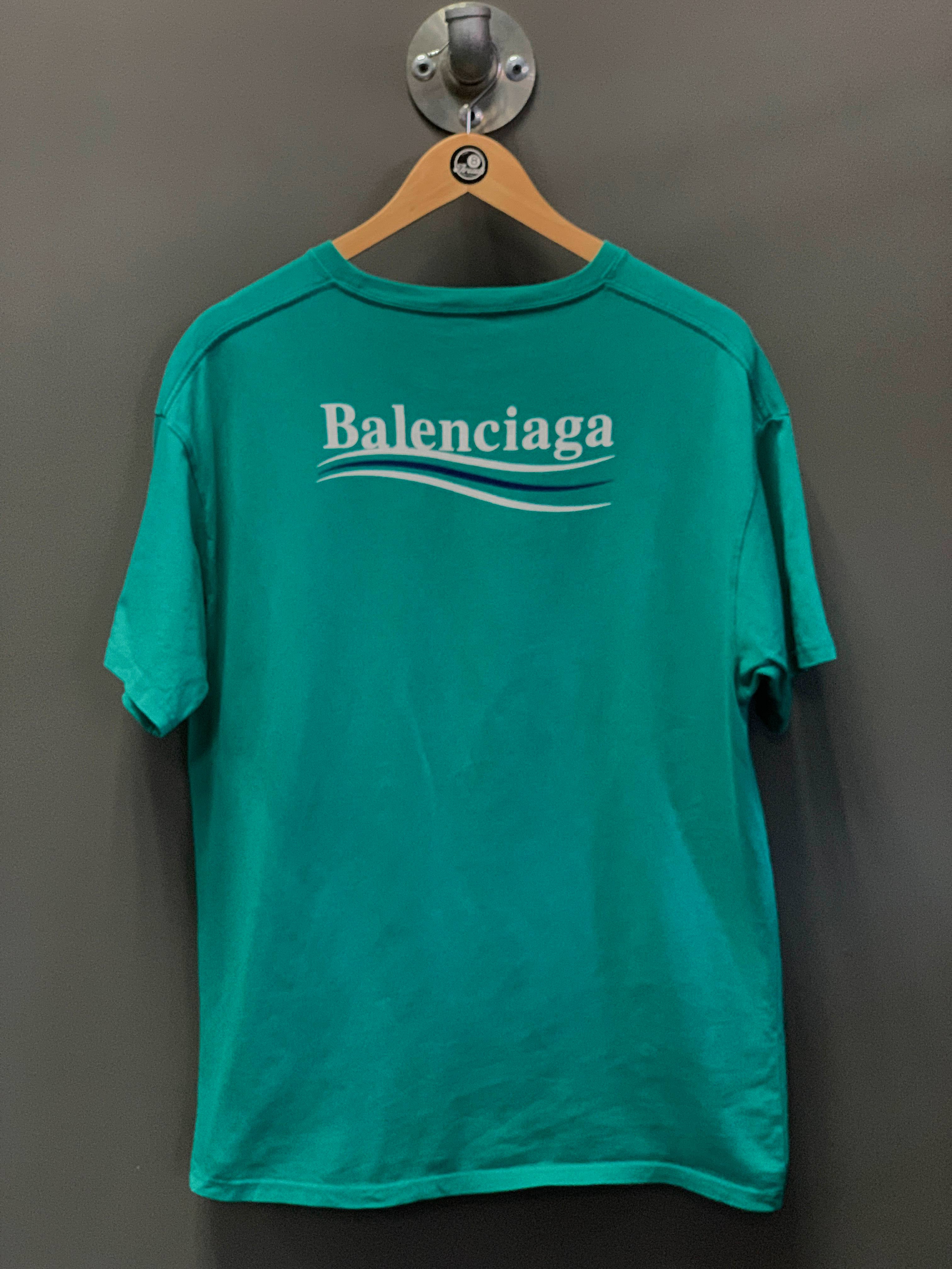 Balenciaga Logo Backprint Tee - Large