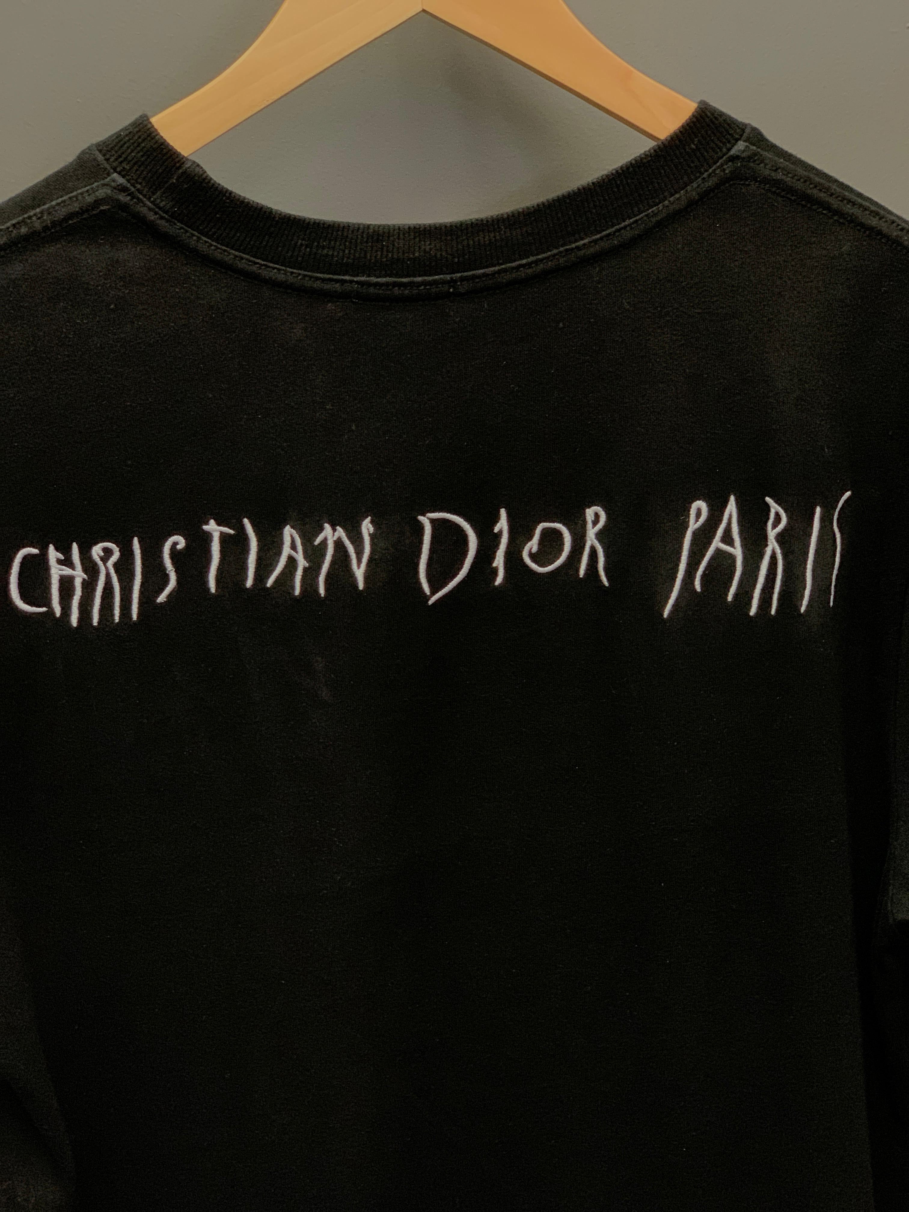 Christian Dior Paris Embirodered Tee - Large