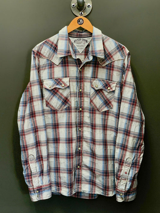 Tommy Hilfiger Plaid Check Shirt - Large