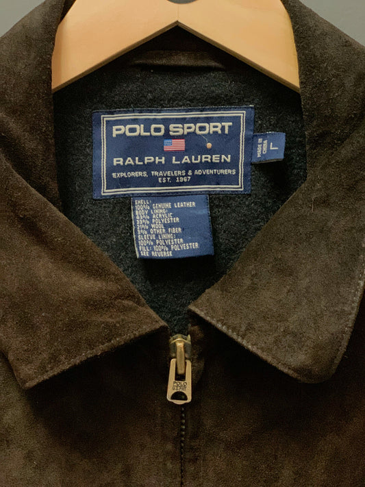 Polo Sport Ralph Lauren Suede Leather Jacket - Large