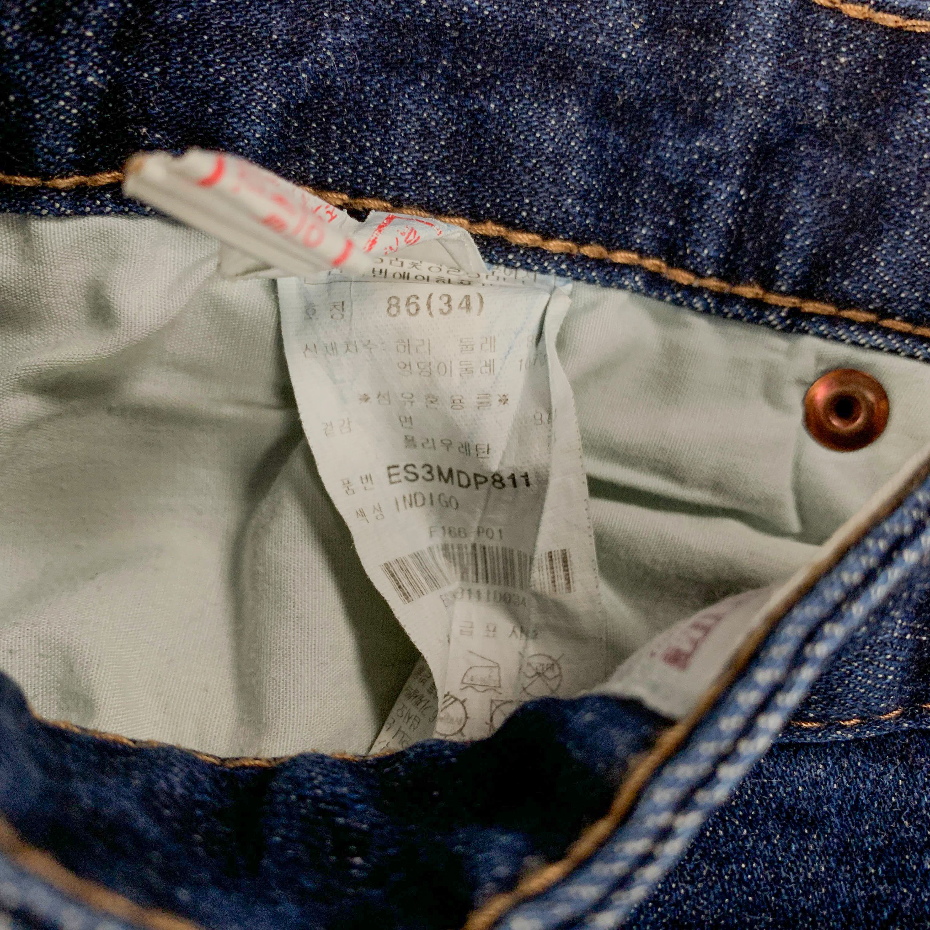 Evisu Pocket Spellout Japan Skinny Denim Jeans - 30 (Small)
