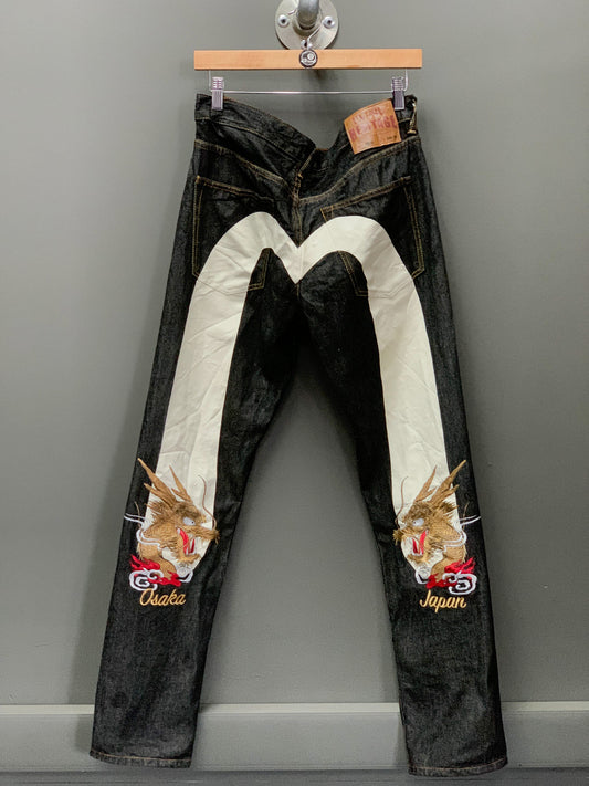 Evisu Osaka Japan Heritage Denim Jeans - Size 32 (Medium)