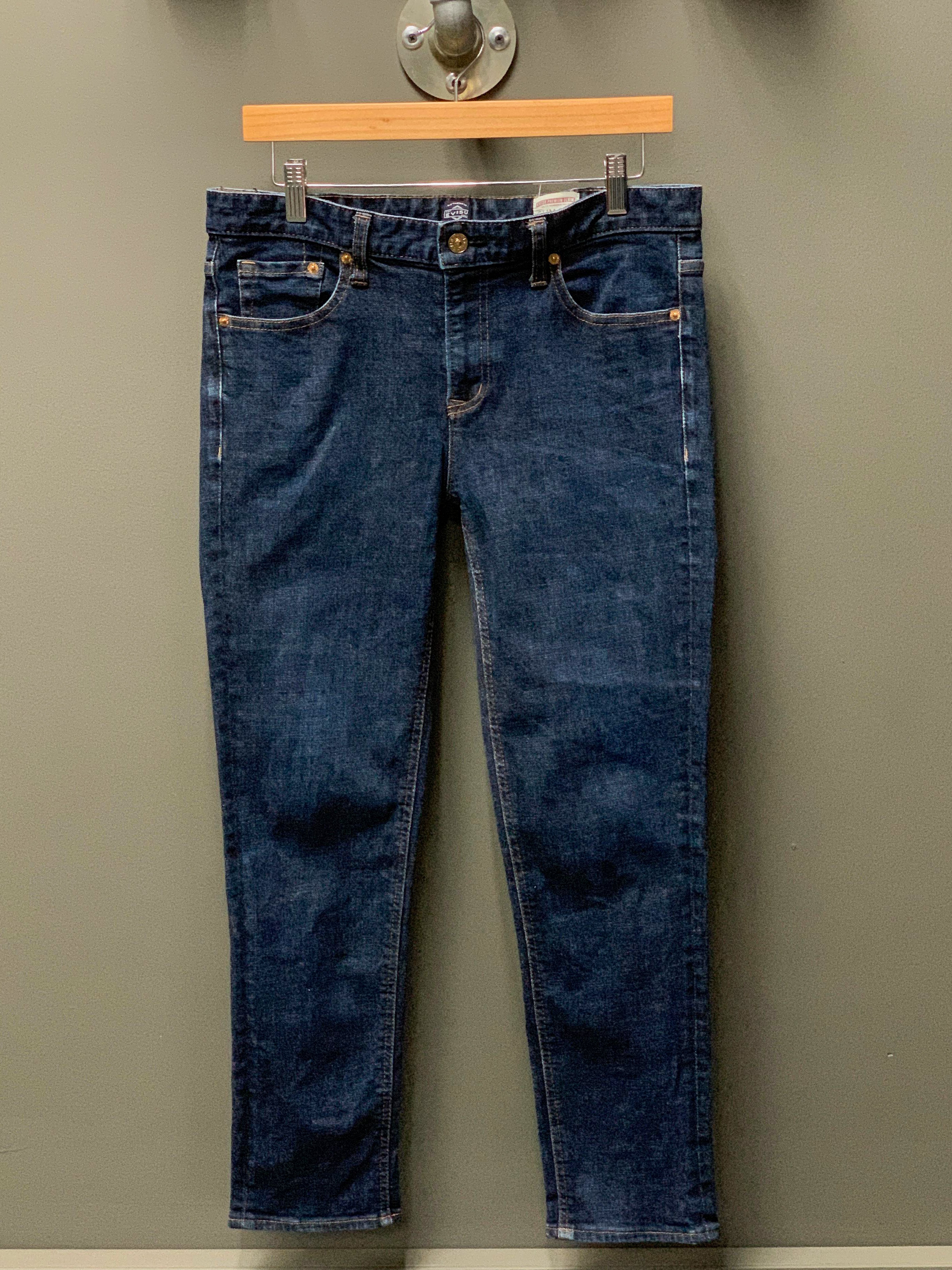 Evisu Pocket Spellout Japan Skinny Denim Jeans - 30 (Small)