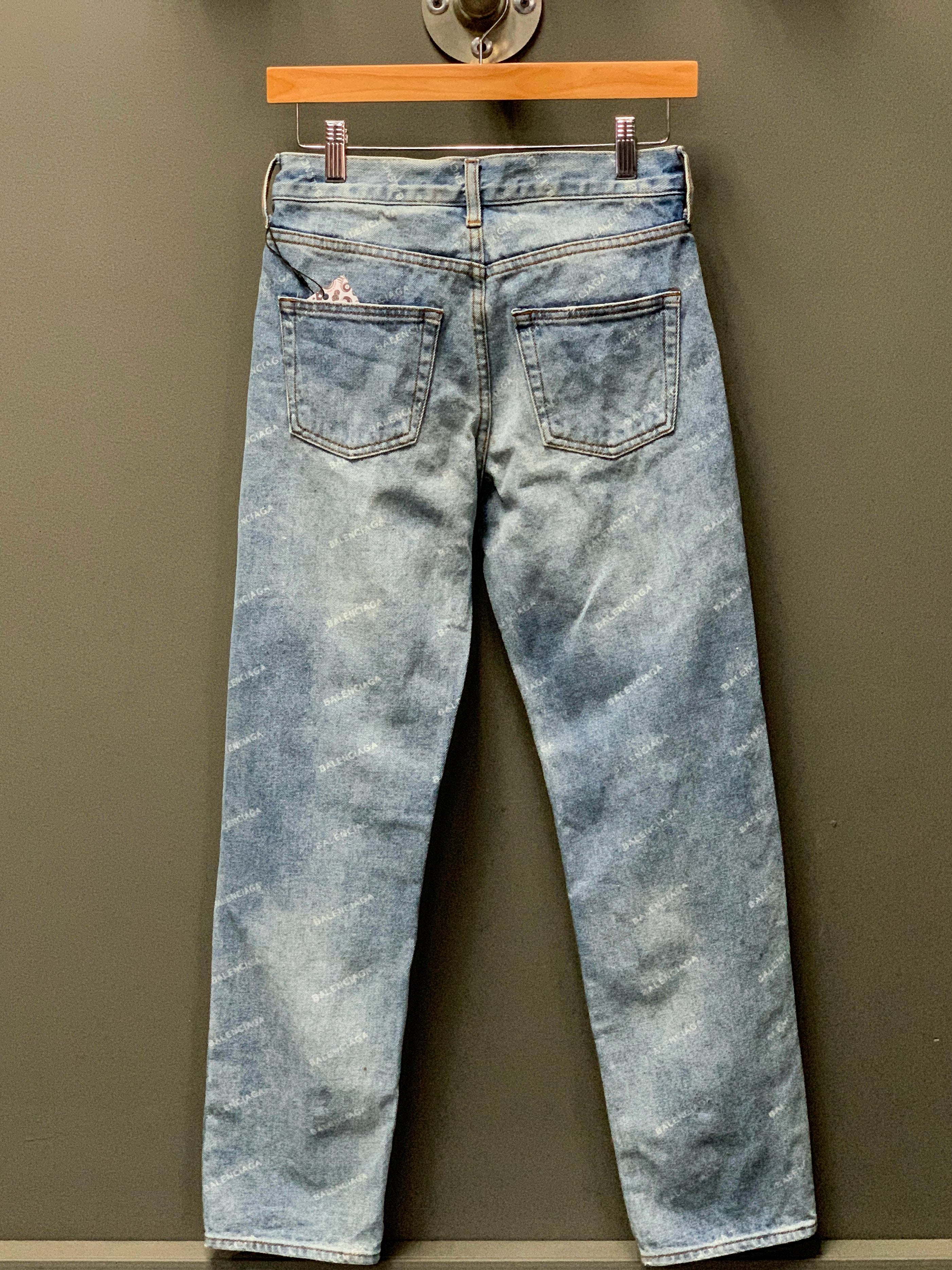 Balenciaga Allover Print Jeans - XS