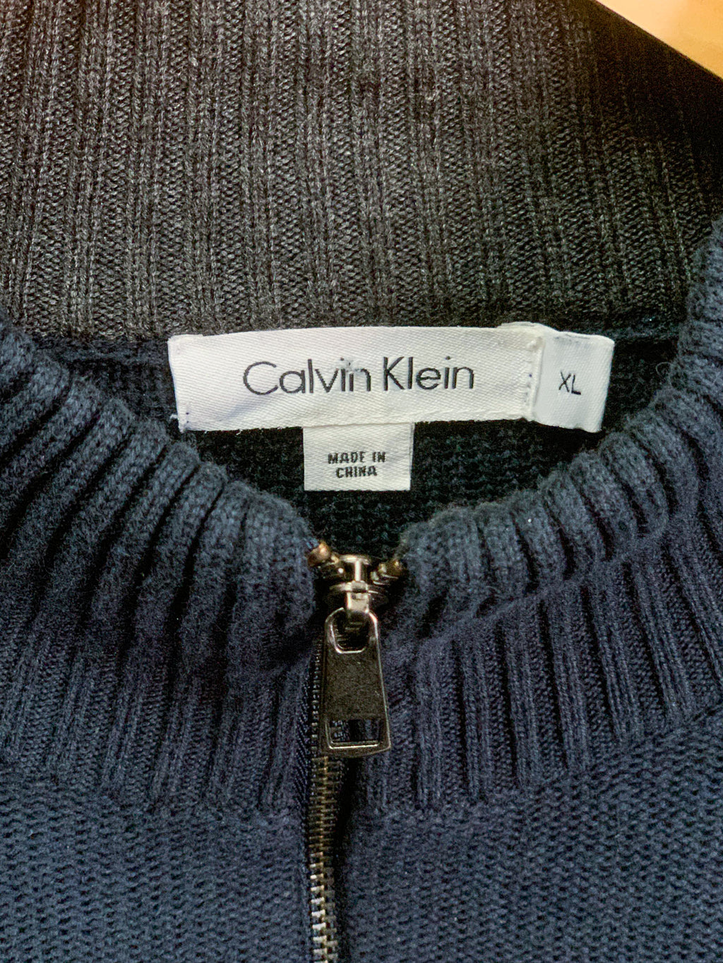 Calvin Klein Horizontal Knit 1/4 Zip - Extra Large