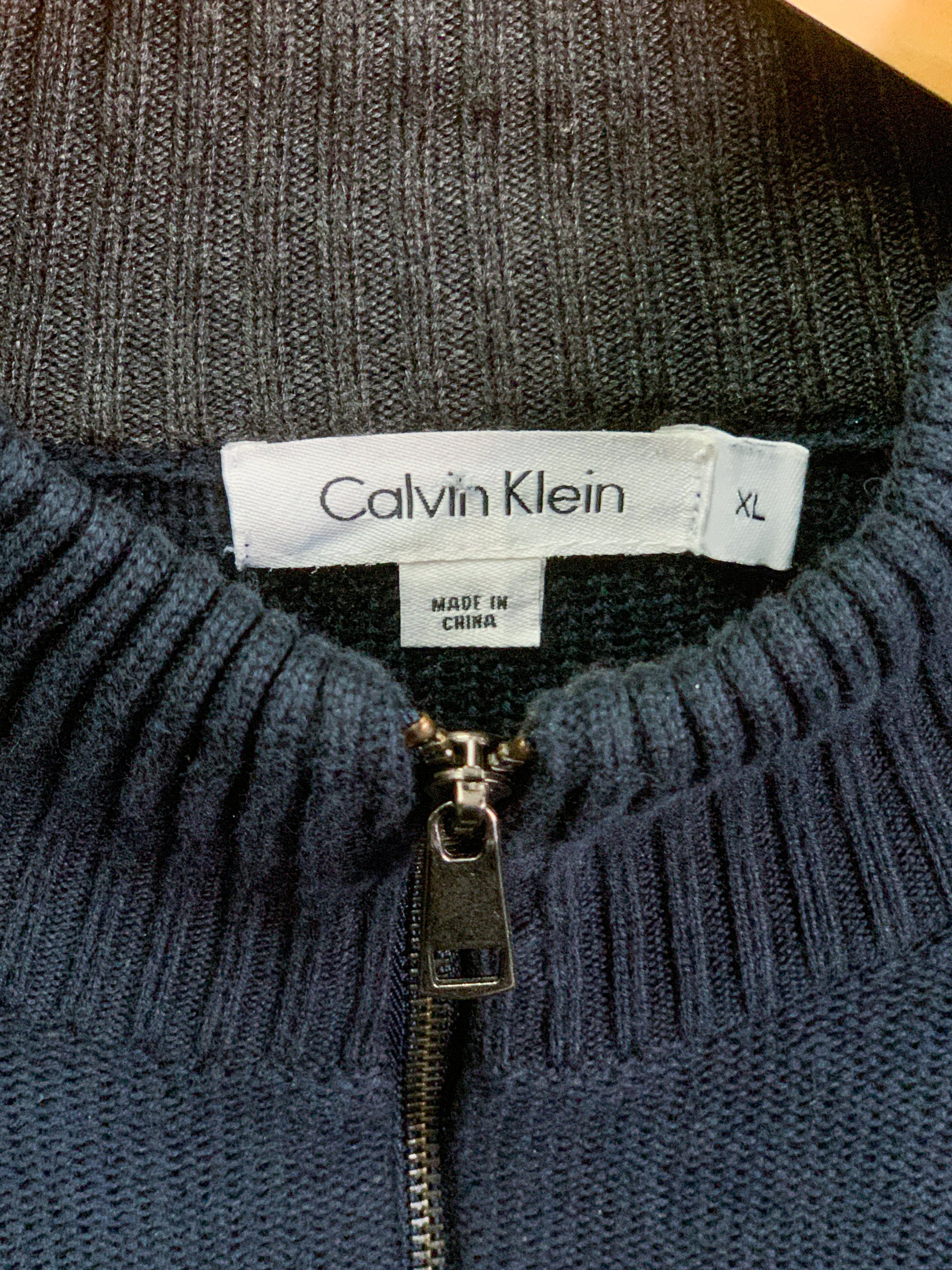 Calvin Klein Horizontal Knit 1/4 Zip - Extra Large