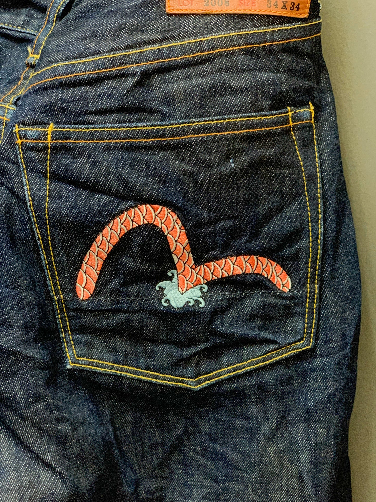 Evisu Koi Osaka Japan Denim Jeans - 34 (Large)