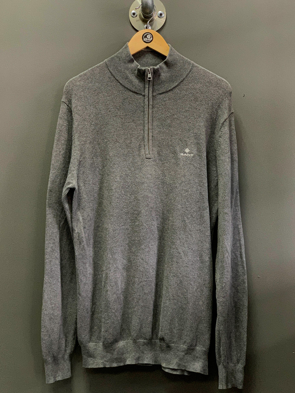 Gant 1/4 Zip Knit Jersey - Fits Large