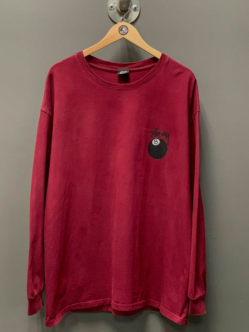 Stussy 8Ball Backprint L/S Tee - Extra Large