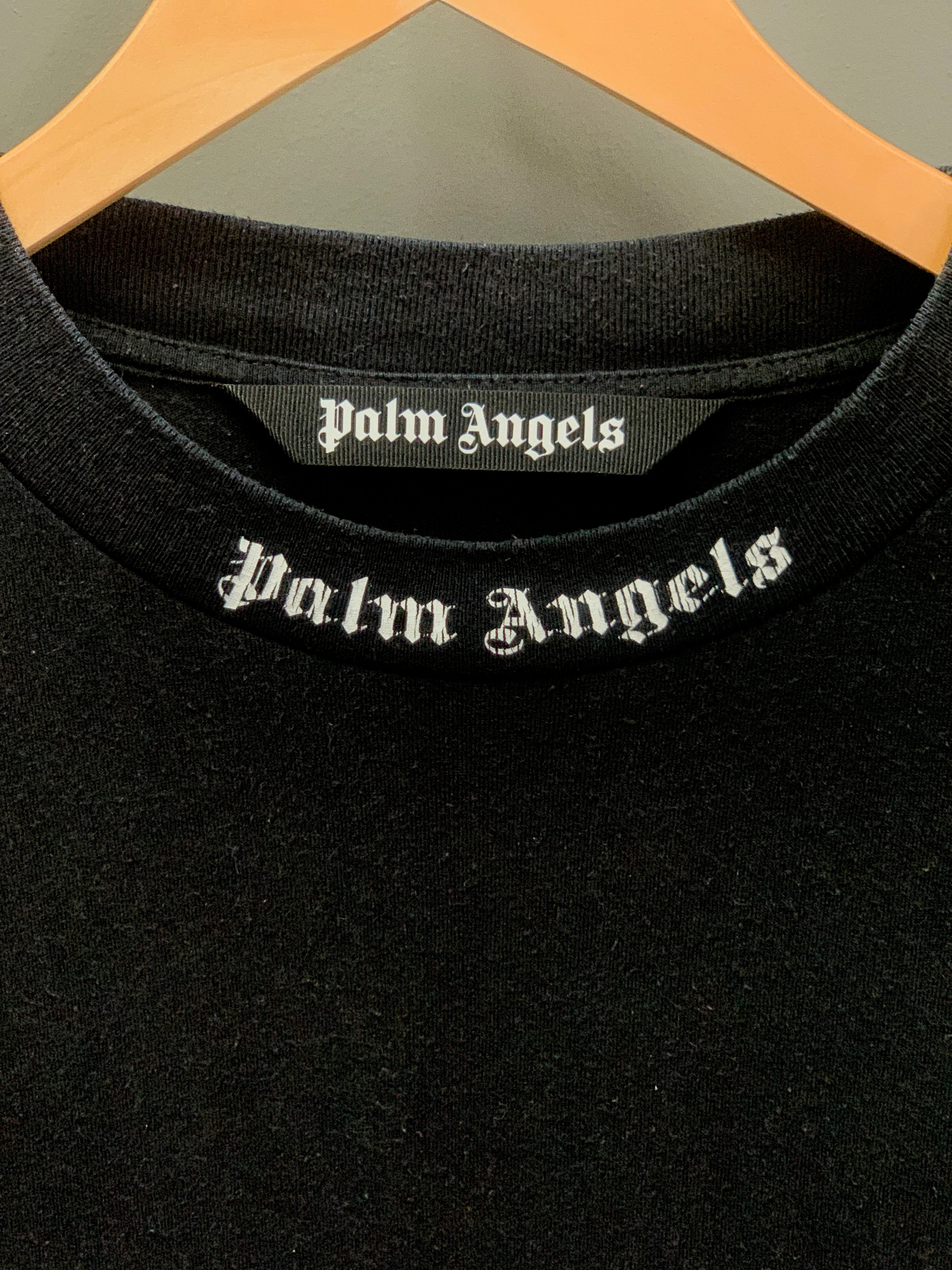 Palm Angels Collar Print Tee - Large