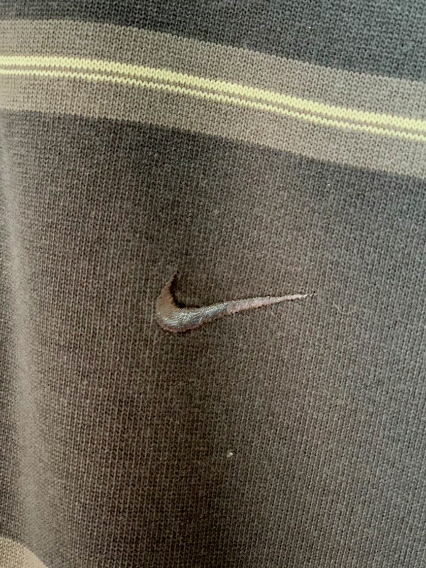 Nike Small Logo Horizontal Stripe L/S Golfer - Small