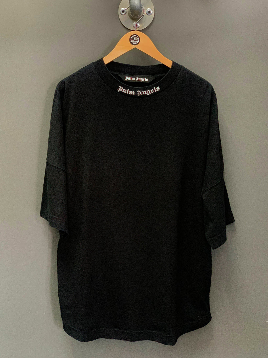 Palm Angels Collar Print Tee - Large