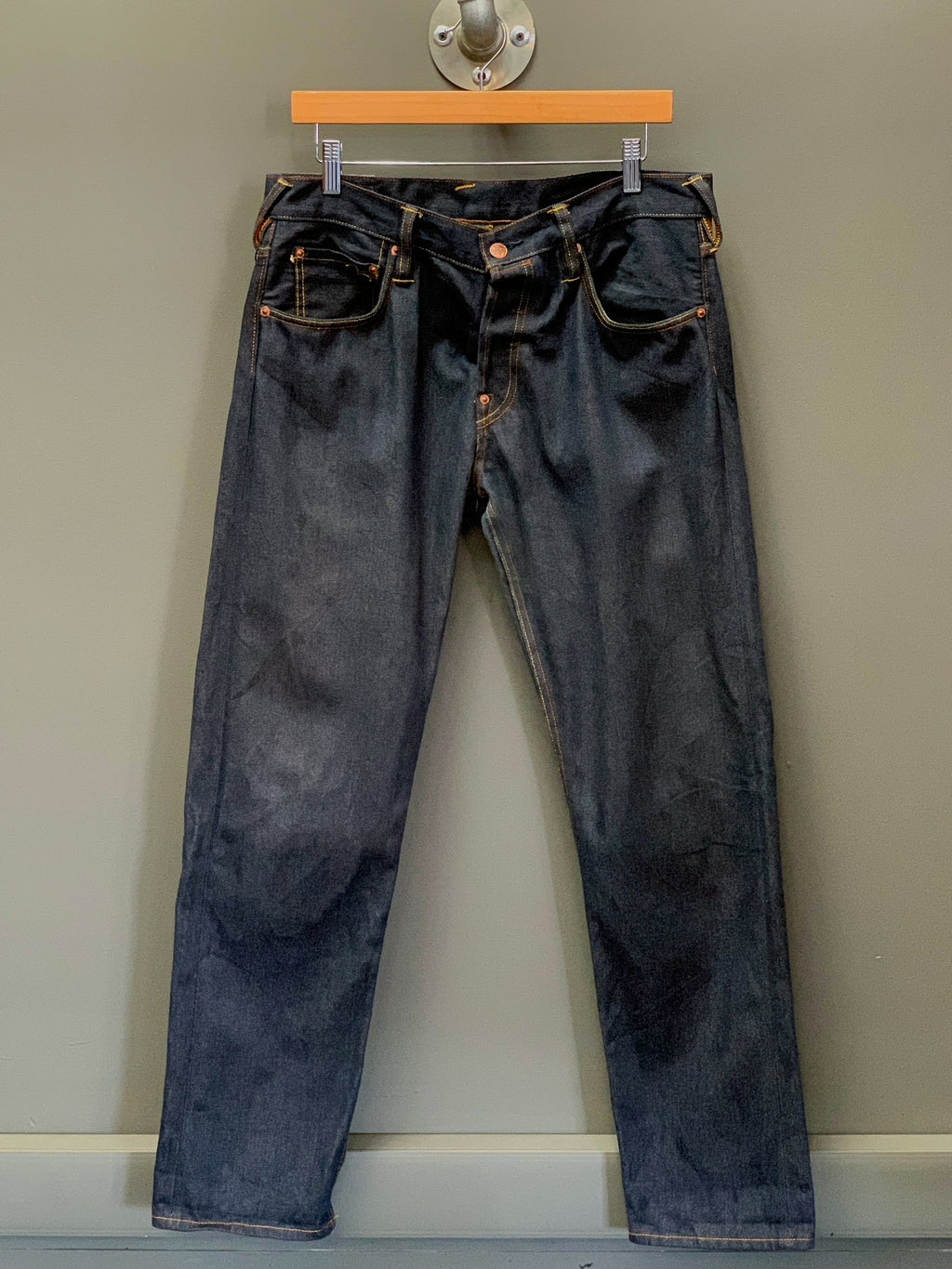 Evisu Daicock Flames Japan Denim Jeans - Size 34 (Large)