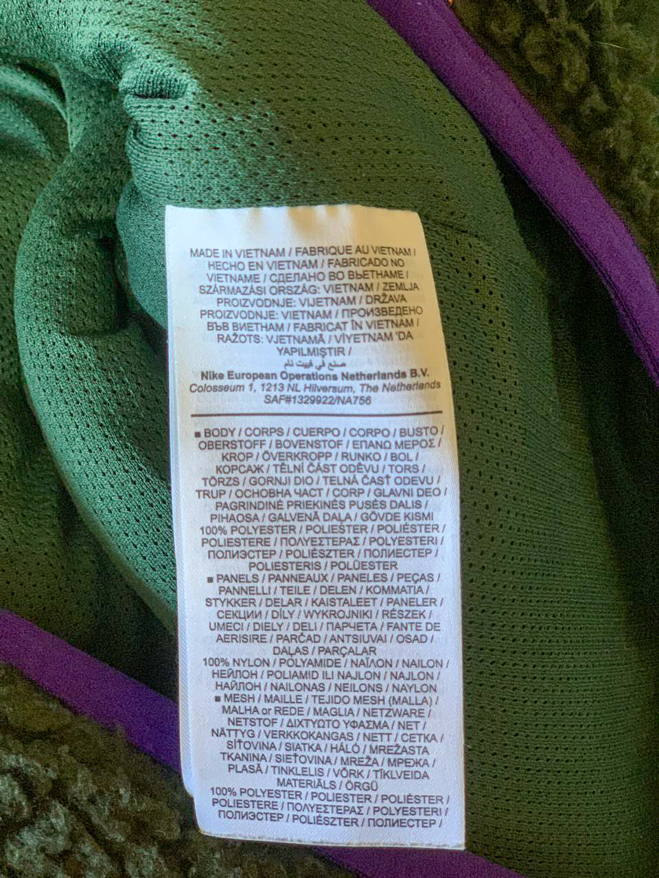 Nike Heritage Full Zip Fleece Winter Jacket - Extra Large