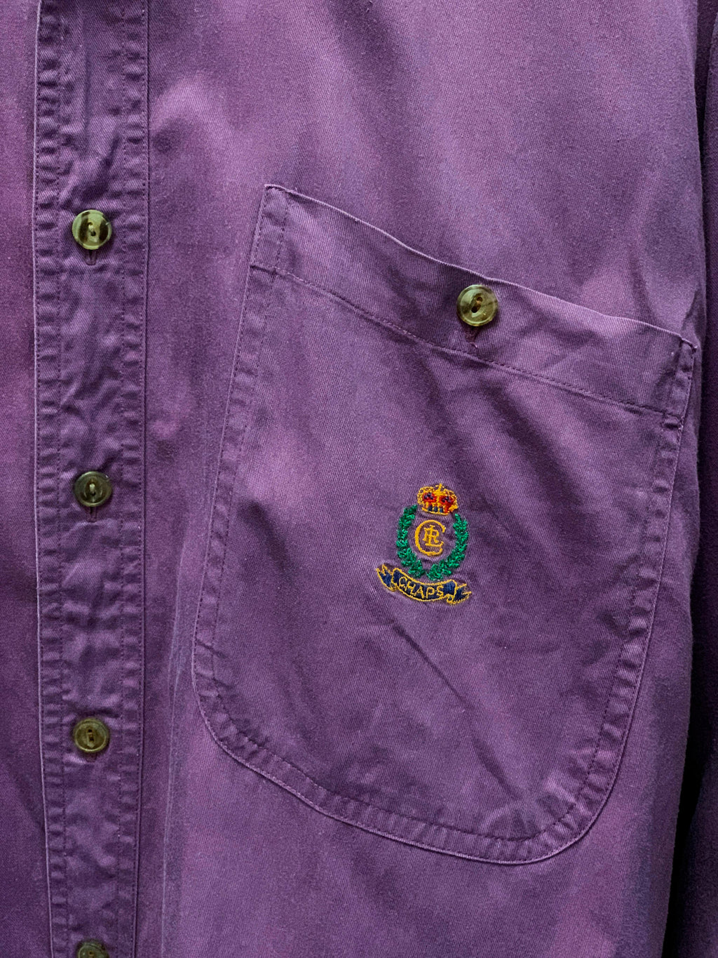 Chaps Ralph Lauren Crest Emblem L/S Shirt - Large