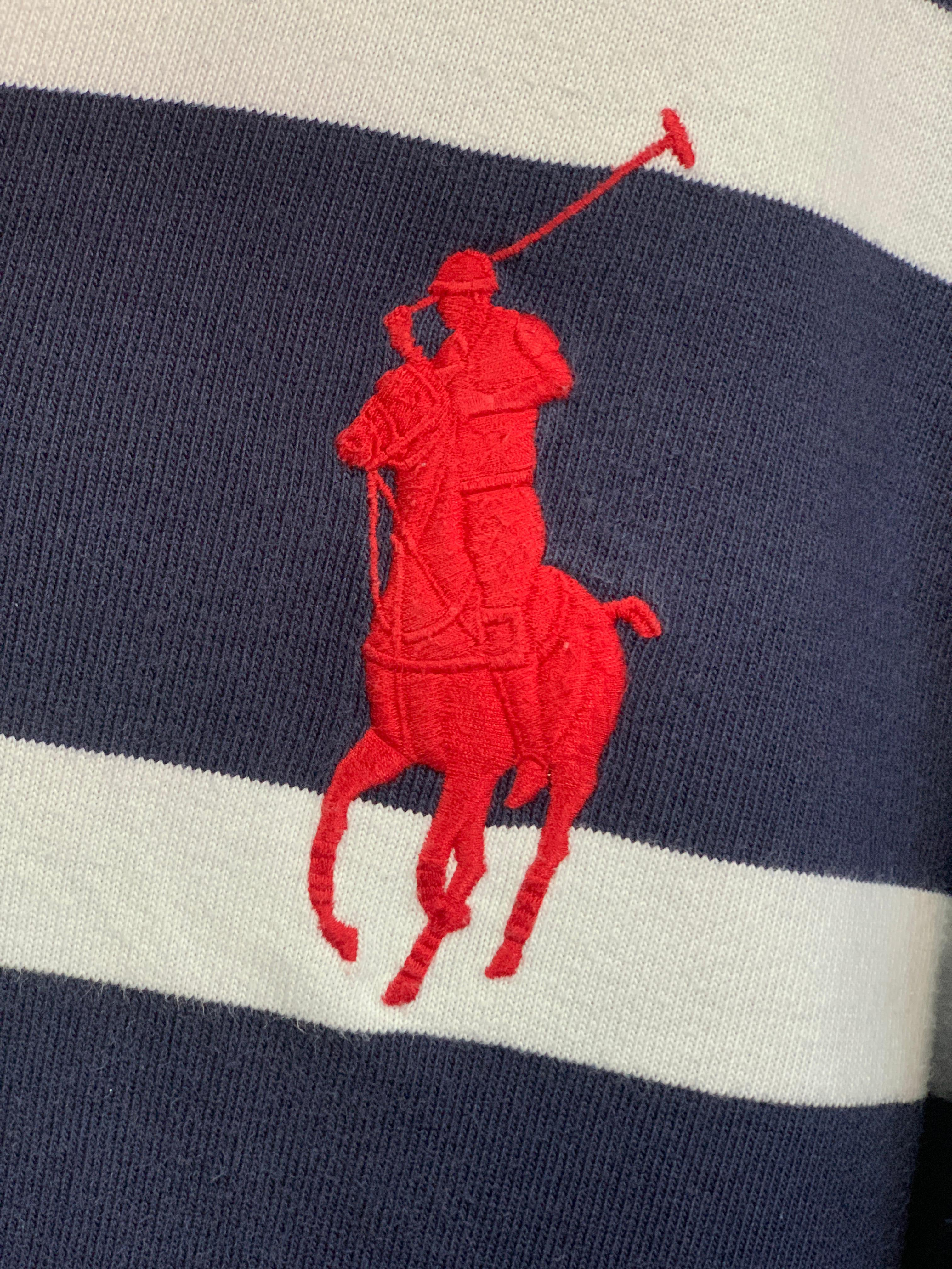 Polo Ralph Lauren Stripe Big Pony 3 L/S Golfer - Large
