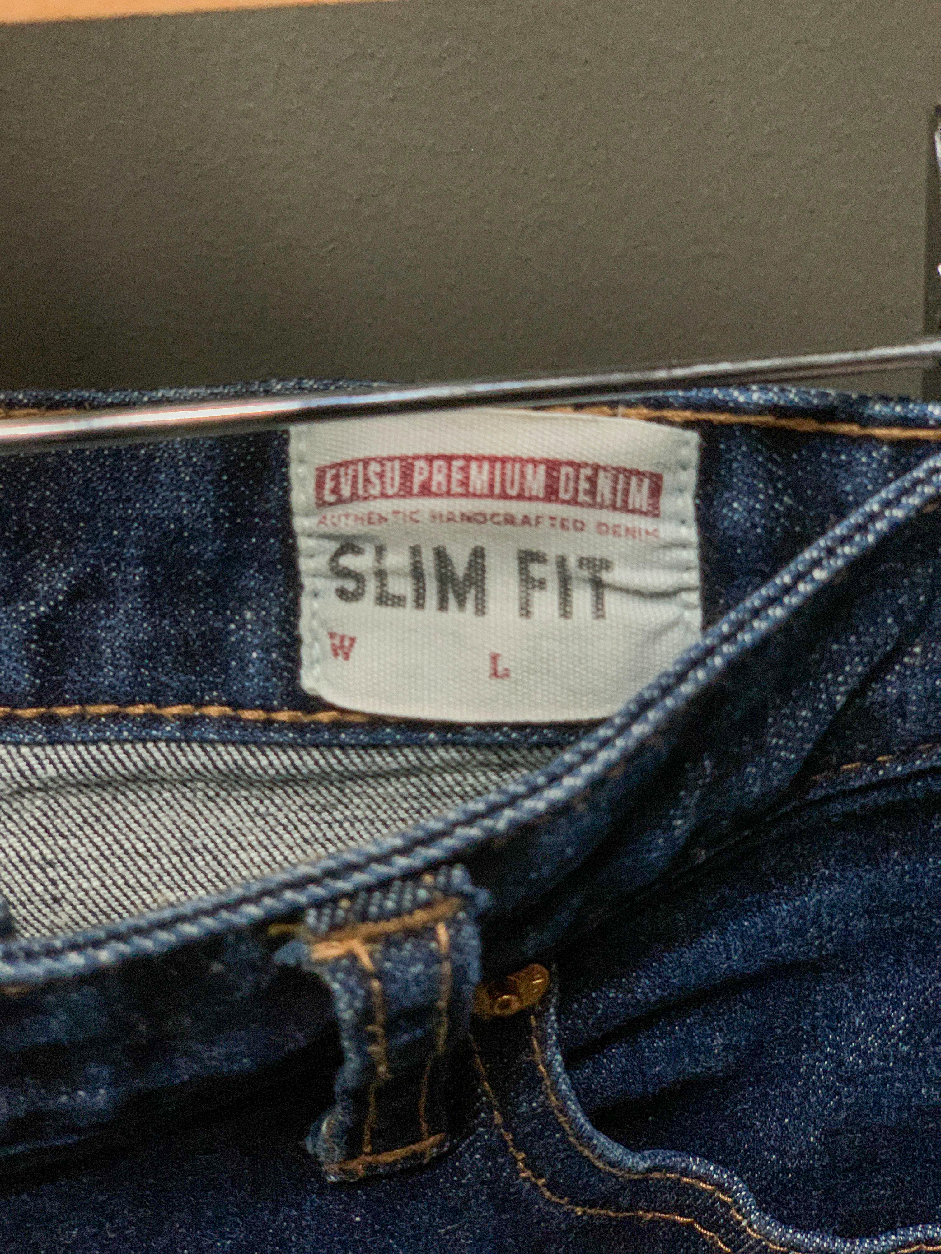 Evisu Pocket Spellout Japan Skinny Denim Jeans - 30 (Small)