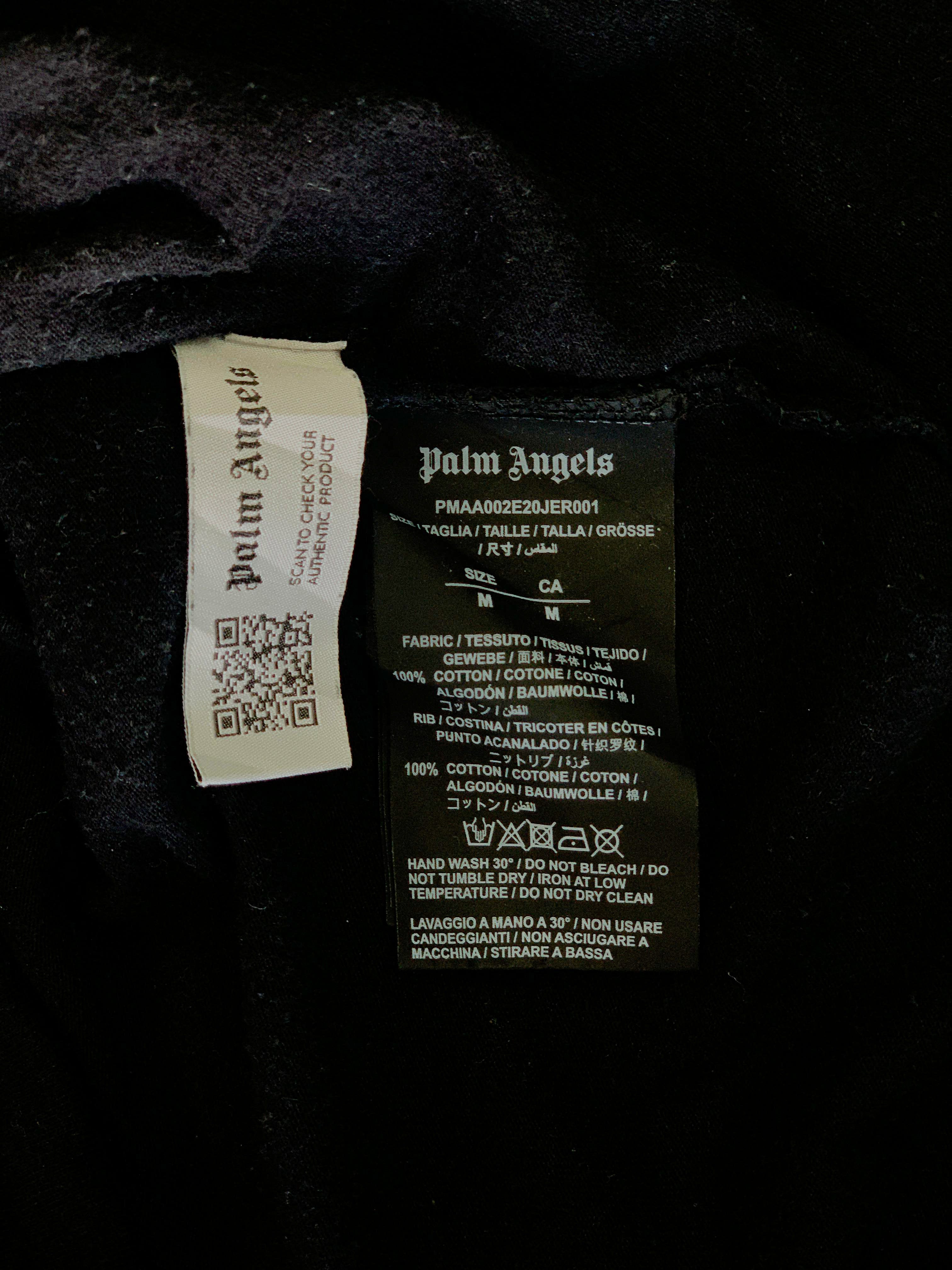 Palm Angels Collar Print Tee - Large