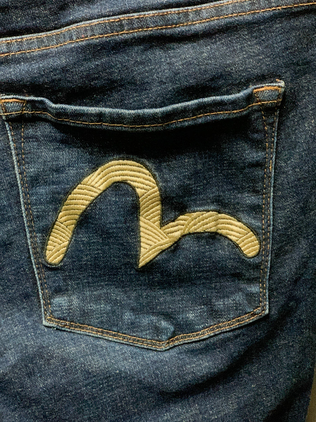 Evisu Pocket Spellout Japan Skinny Denim Jeans - 30 (Small)