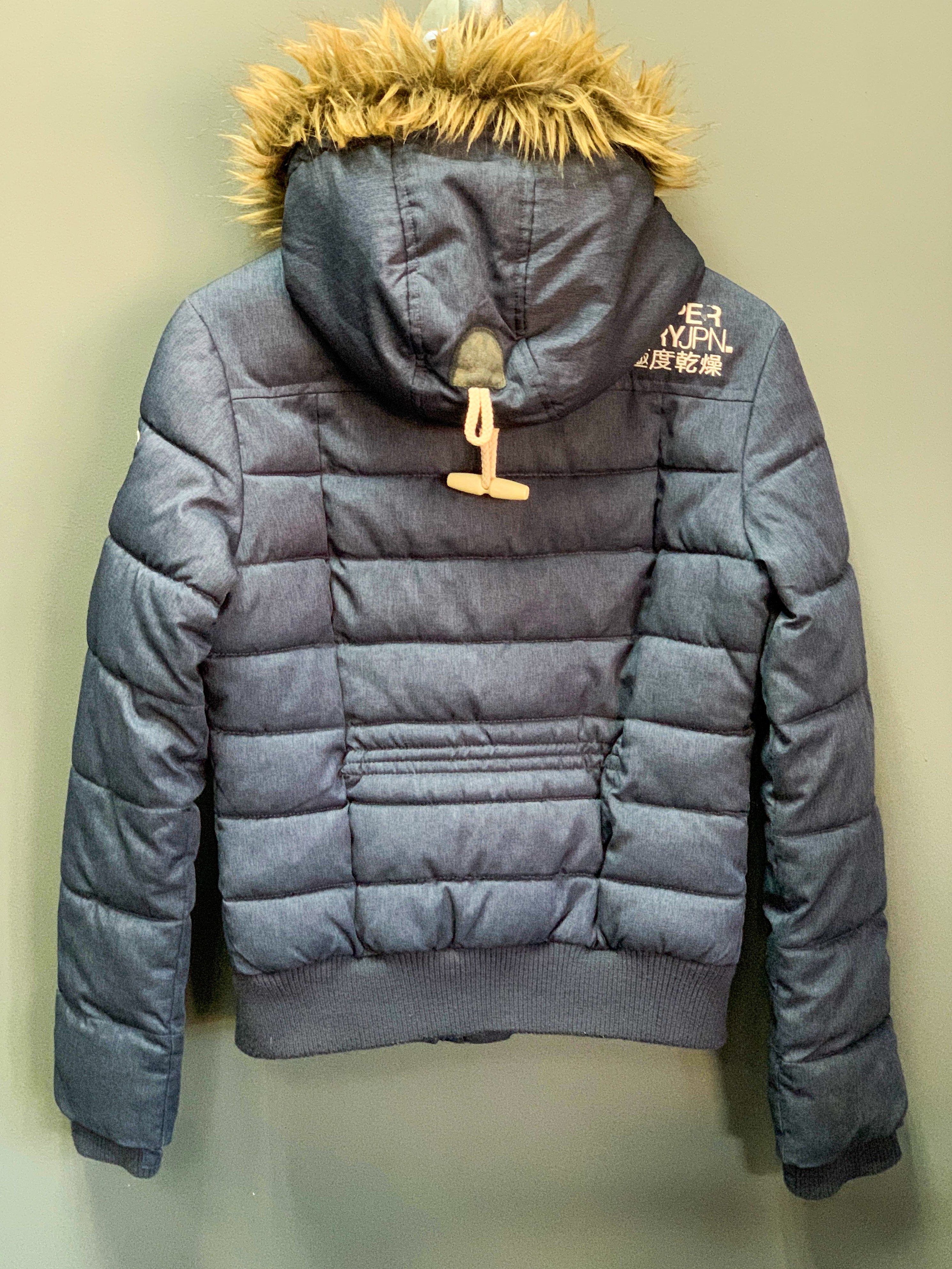 Superdry Fur Hood Ladies Puffer Jacket - Small
