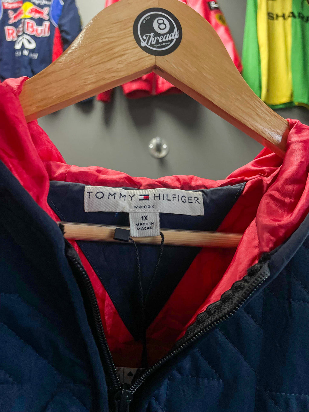 Tommy Hilfiger Navy Quilted Jacket - Extra Large