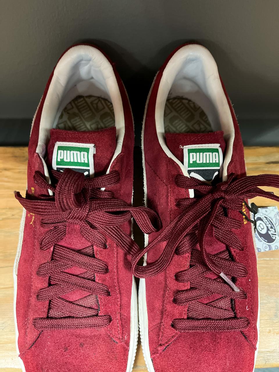 Puma Suede Red & White Classics - Size UK10