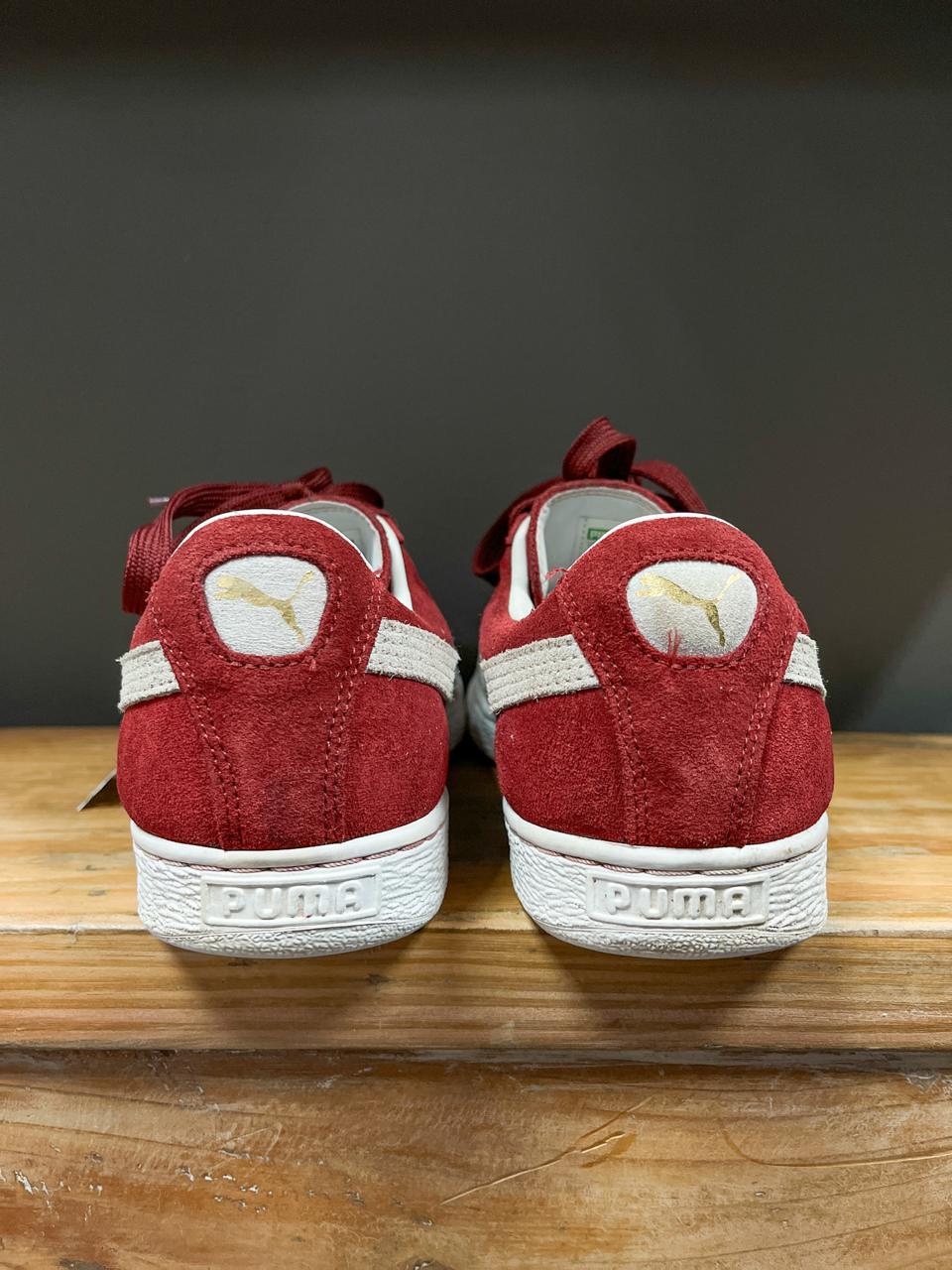 Puma Suede Red & White Classics - Size UK10