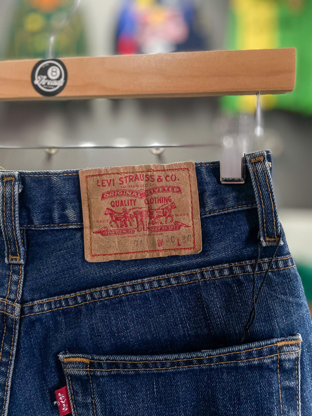 Levis Original 535 Button Fly Denim Jeans - 30x30 (Small)