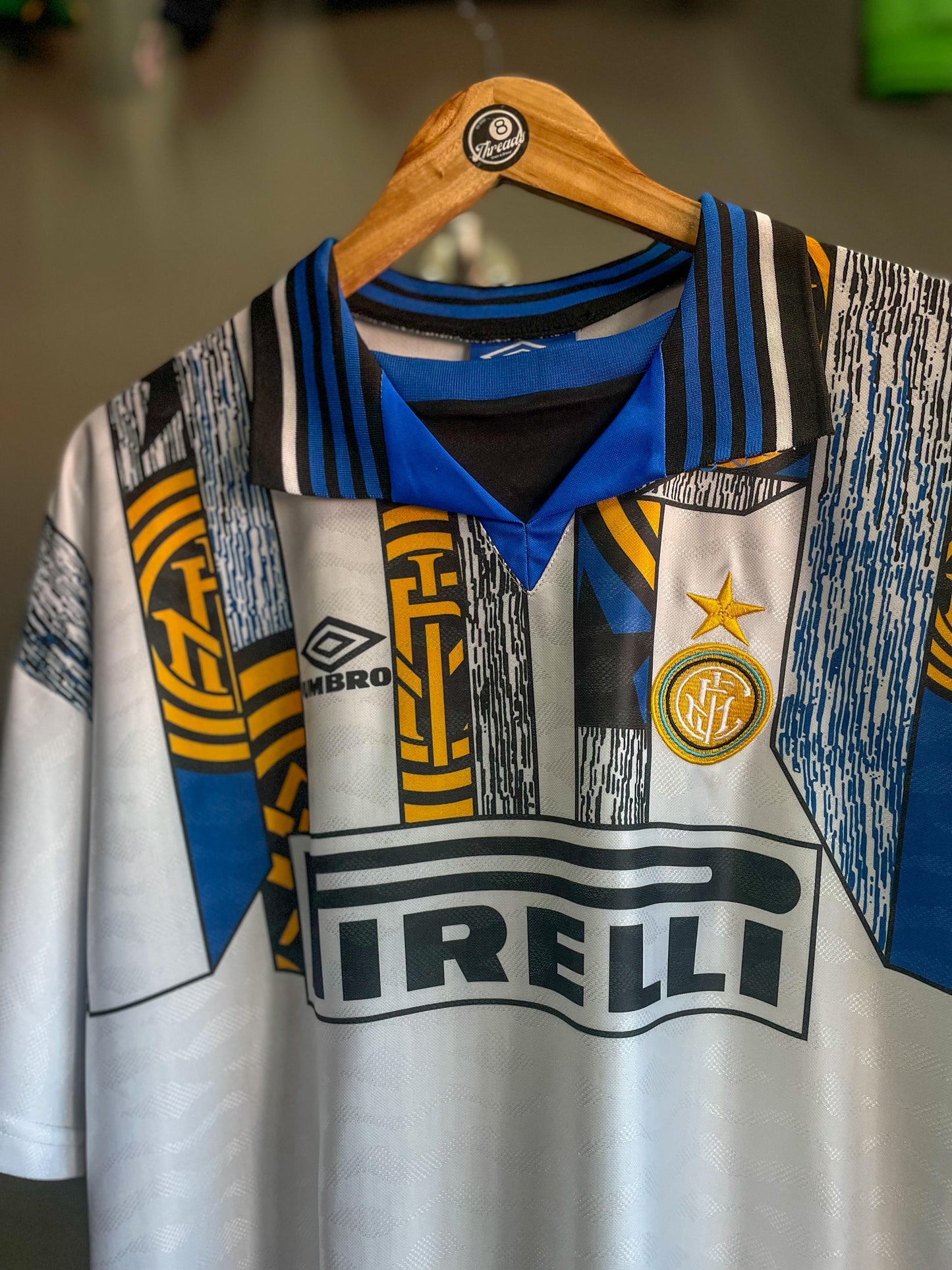 Inter Milan Firelli Retro Umbro Football Jersey/Kit - Fits Size Extra Large