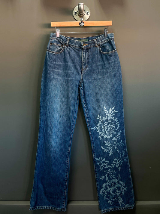 Ralph Lauren Polo Denim Floral Jeans - 30 (Small)
