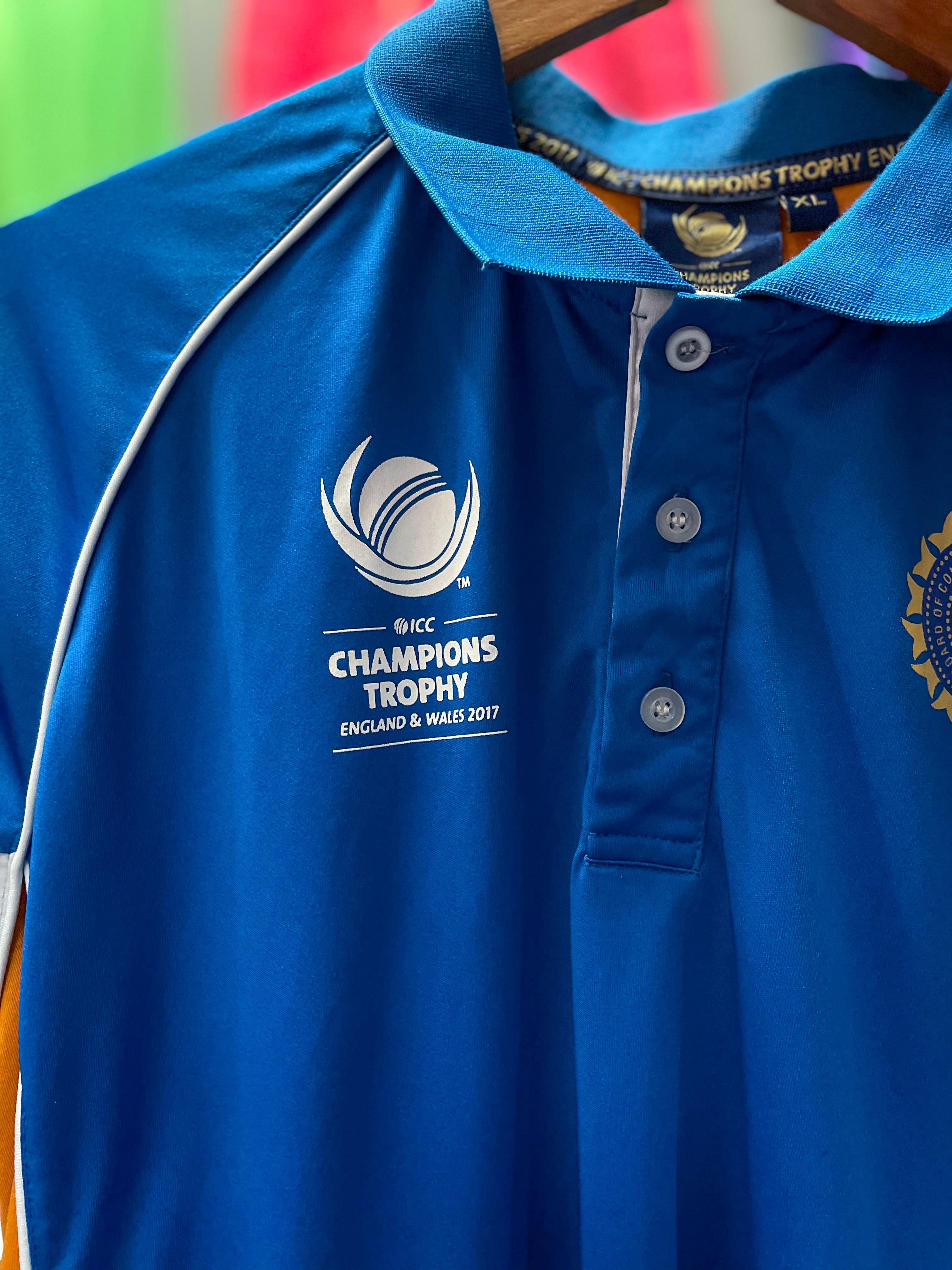 India Cricket ICC Trophy Team Jersey - Fits Large