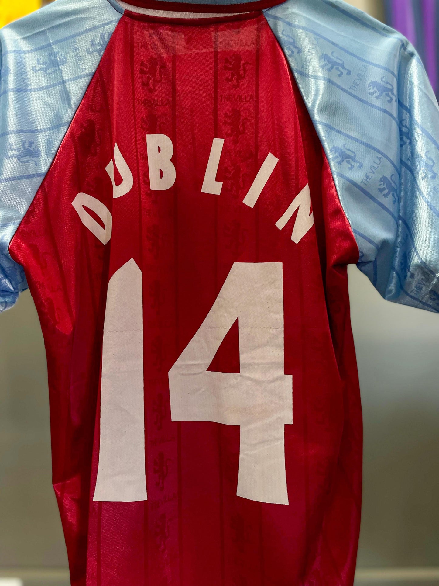 Aston Villa 1998-99 "Dublin 14" Home Fan Football Jersey