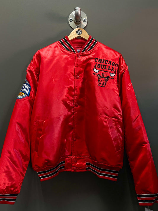 Chicago Bulls ChalkLine Satin NBA Satin Bomber Jacket - XLarge