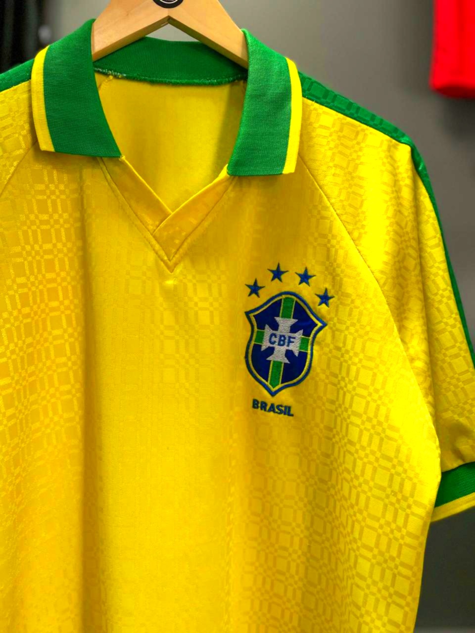 Brazil Retro Football Jersey - Fits Large